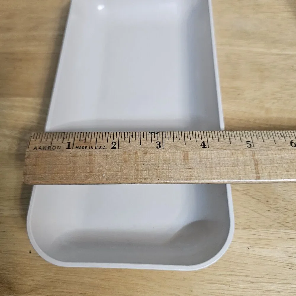 Vintage Tupperware Rectangular Storage Container w/Lid Almond Microwave USA
